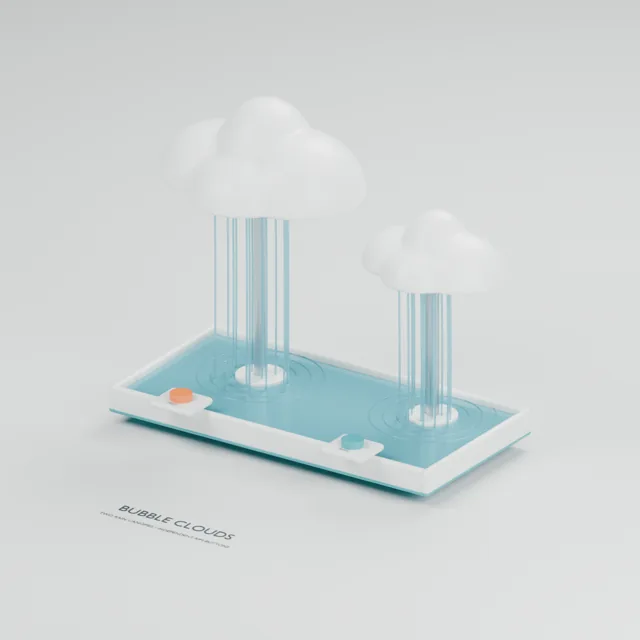Rain Canopies water table concept, perspective render