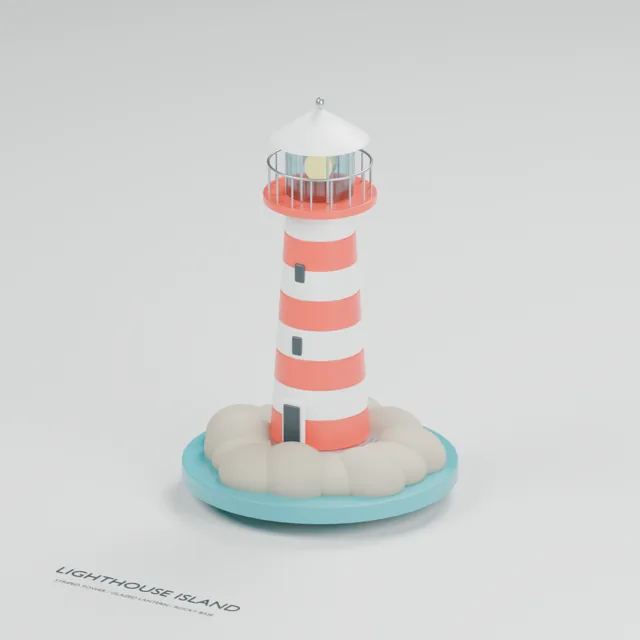 Lighthouse Island water table concept, perspective render