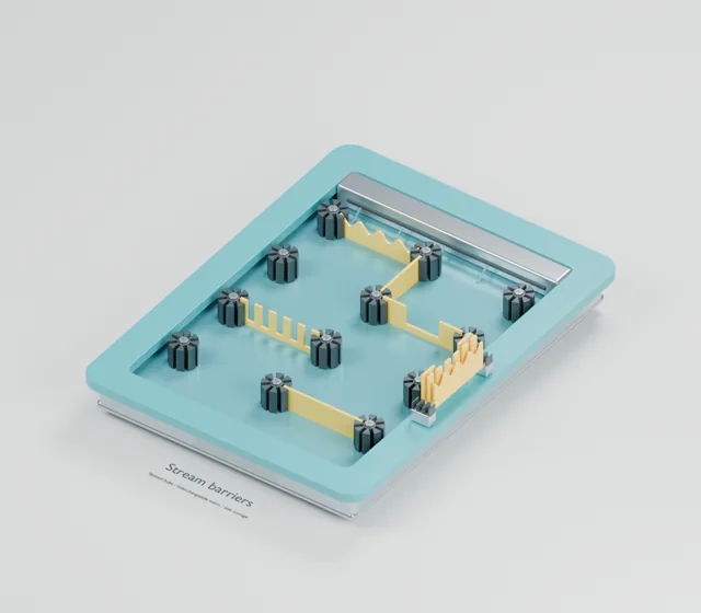 Stream Barriers water table concept, perspective render